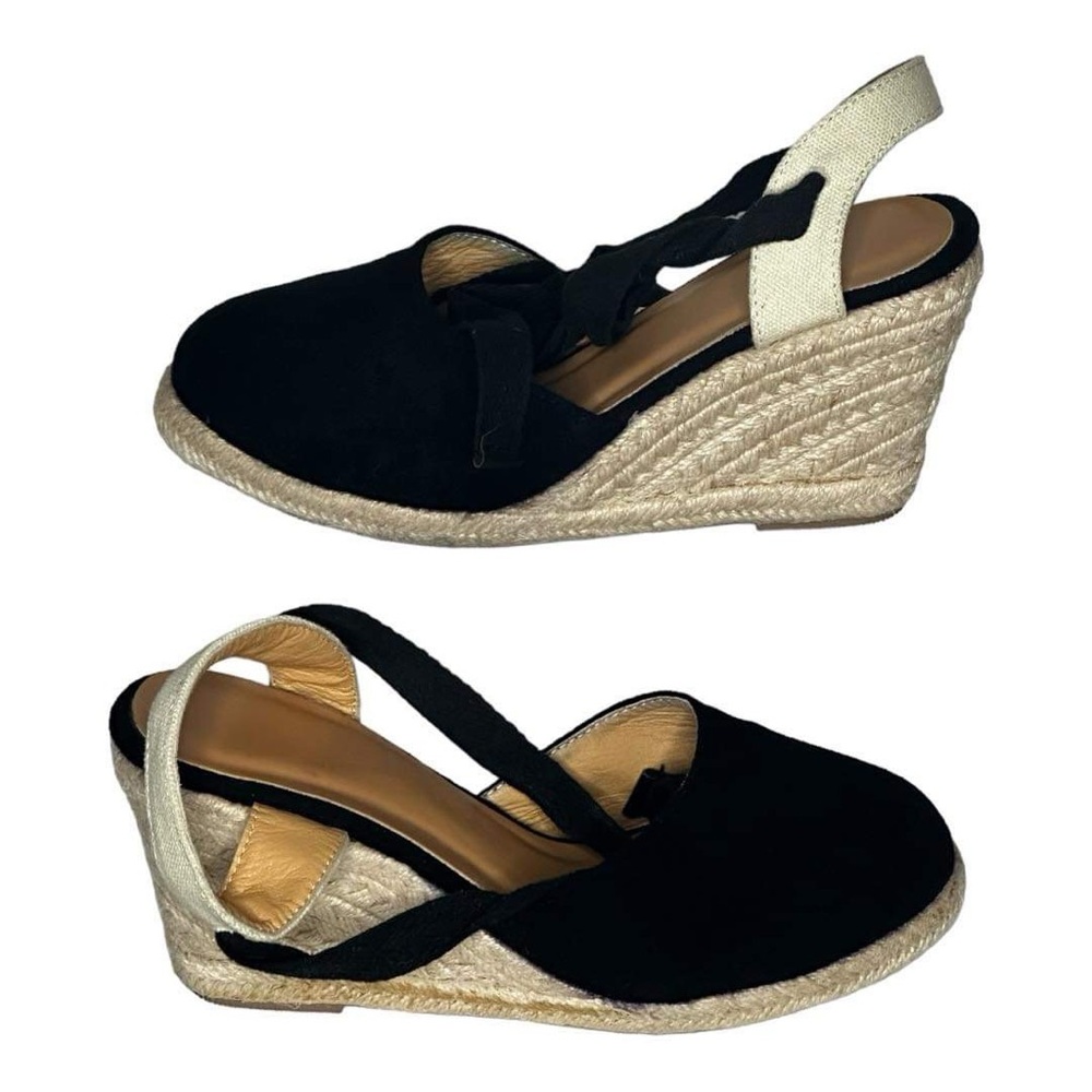 Women's Espadrille Wedge Sandals Closed Toe Lace Up Platform Ankle Wrap Size 7